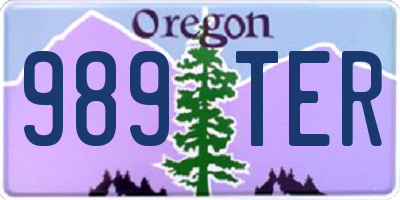 OR license plate 989TER