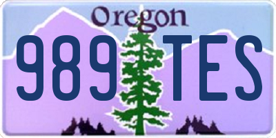 OR license plate 989TES