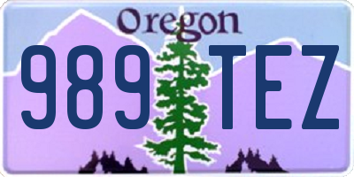 OR license plate 989TEZ