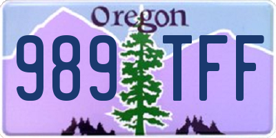 OR license plate 989TFF