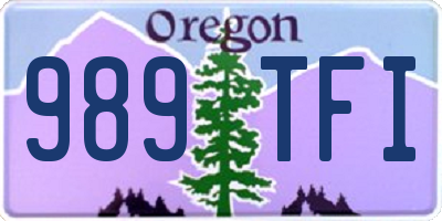 OR license plate 989TFI