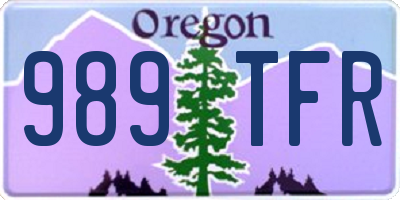 OR license plate 989TFR