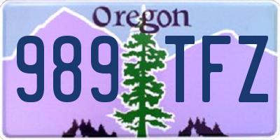 OR license plate 989TFZ