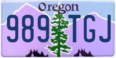 OR license plate 989TGJ