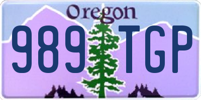 OR license plate 989TGP