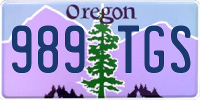 OR license plate 989TGS