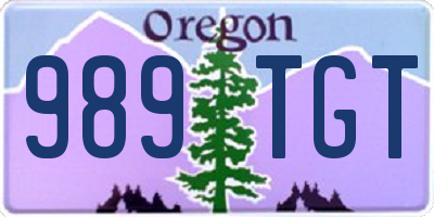 OR license plate 989TGT