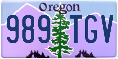 OR license plate 989TGV