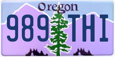 OR license plate 989THI