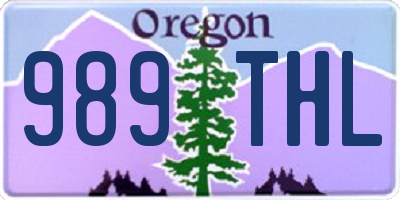 OR license plate 989THL