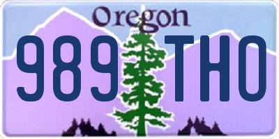 OR license plate 989THO