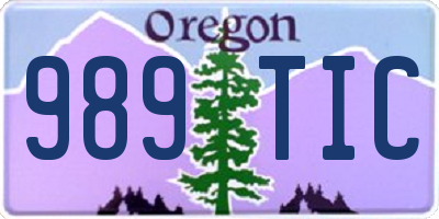 OR license plate 989TIC
