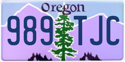 OR license plate 989TJC
