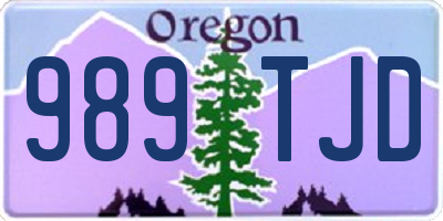 OR license plate 989TJD