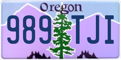 OR license plate 989TJI