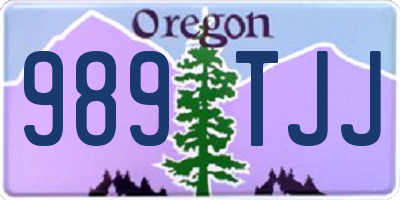 OR license plate 989TJJ