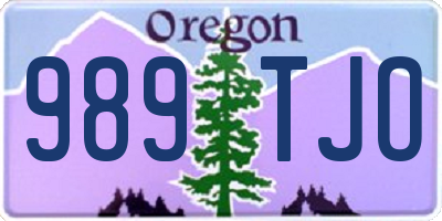 OR license plate 989TJO