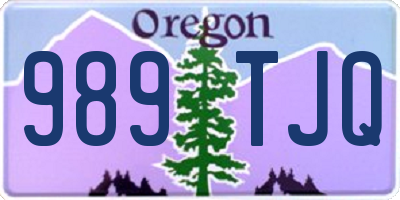 OR license plate 989TJQ