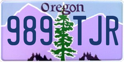 OR license plate 989TJR