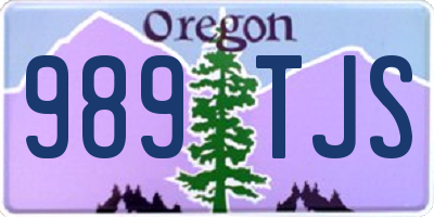 OR license plate 989TJS