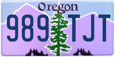OR license plate 989TJT