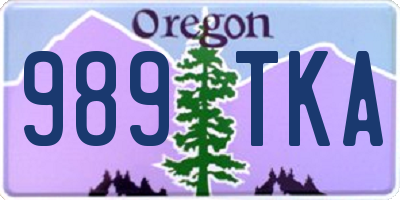 OR license plate 989TKA