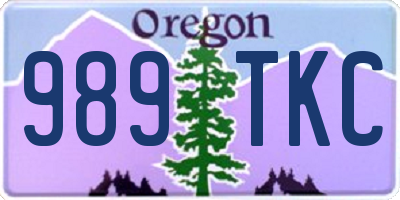 OR license plate 989TKC