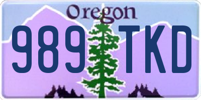 OR license plate 989TKD