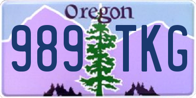 OR license plate 989TKG