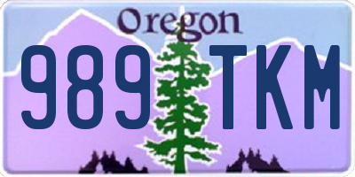 OR license plate 989TKM