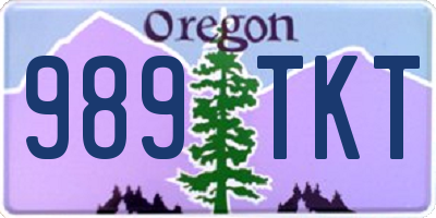 OR license plate 989TKT