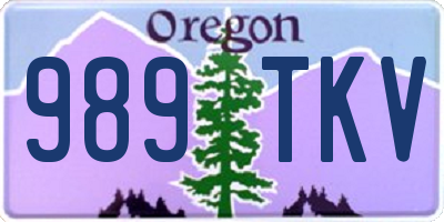 OR license plate 989TKV