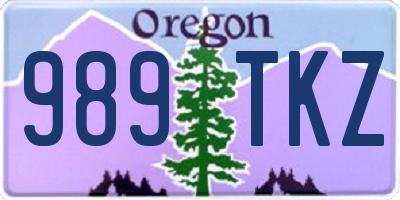 OR license plate 989TKZ