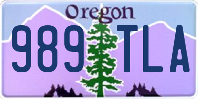 OR license plate 989TLA