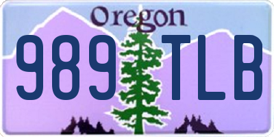 OR license plate 989TLB
