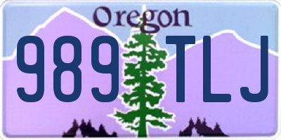 OR license plate 989TLJ