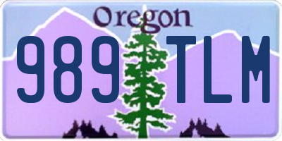 OR license plate 989TLM