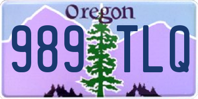 OR license plate 989TLQ
