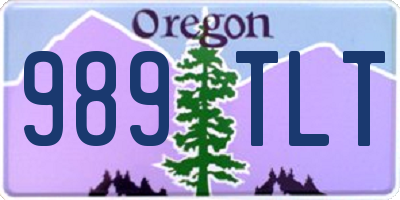 OR license plate 989TLT