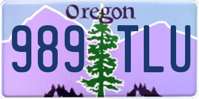 OR license plate 989TLU