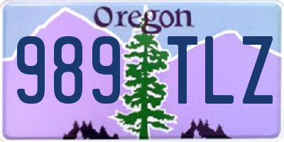 OR license plate 989TLZ
