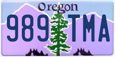 OR license plate 989TMA