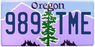 OR license plate 989TME