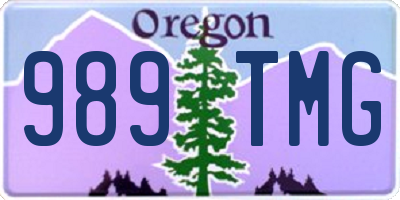 OR license plate 989TMG