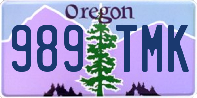 OR license plate 989TMK