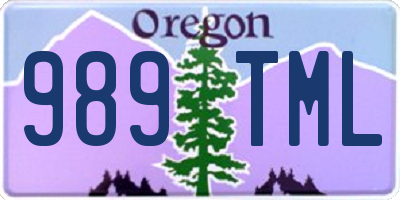 OR license plate 989TML