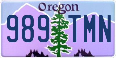 OR license plate 989TMN