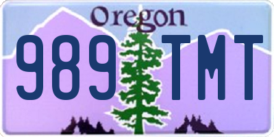 OR license plate 989TMT