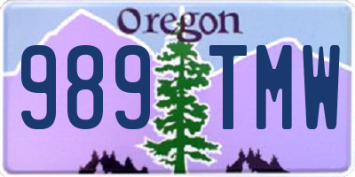 OR license plate 989TMW
