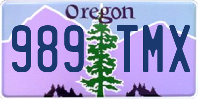 OR license plate 989TMX